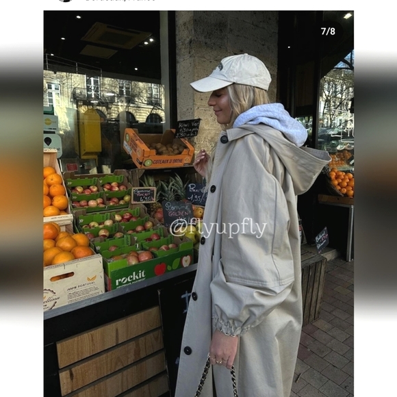 Zara long camel trench jacket - Picture 9 of 12